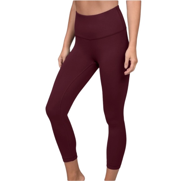 90 Degree By Reflex Pants - NWT 90 Degree by Reflex dark maroon high-rise interlink rib ankle-length legging